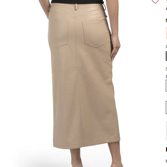 *NWT* Steve Madden Avani Faux Leather, Camel Color  Skirt, Size 4 - Picture 2 of 7